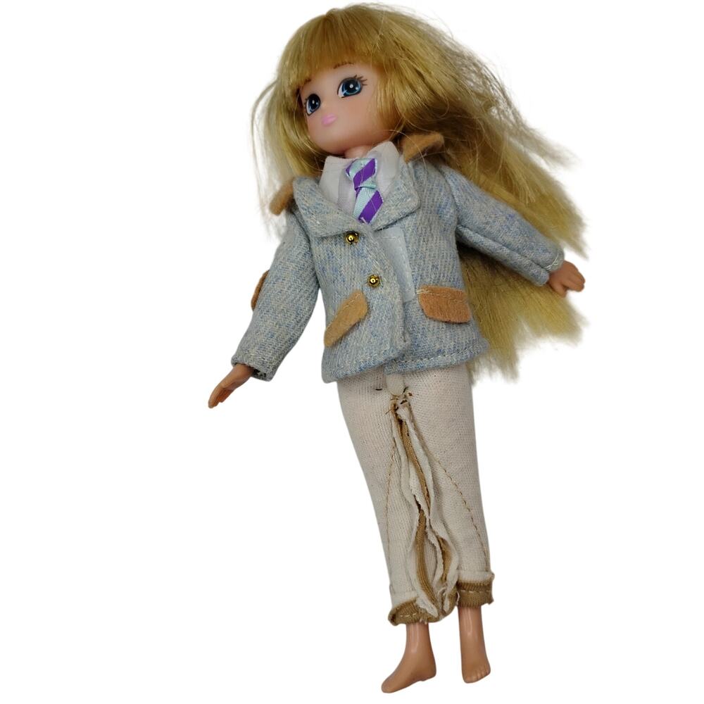 Arklu 7" Doll BBlond Hair Blue Eyes with Pants Shirt Tie & Jacket